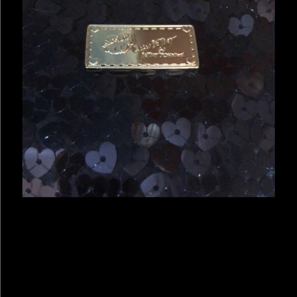 🎈Betsey Johnson Black heart Sequins Wristlet Clutch - Picture 4 of 6